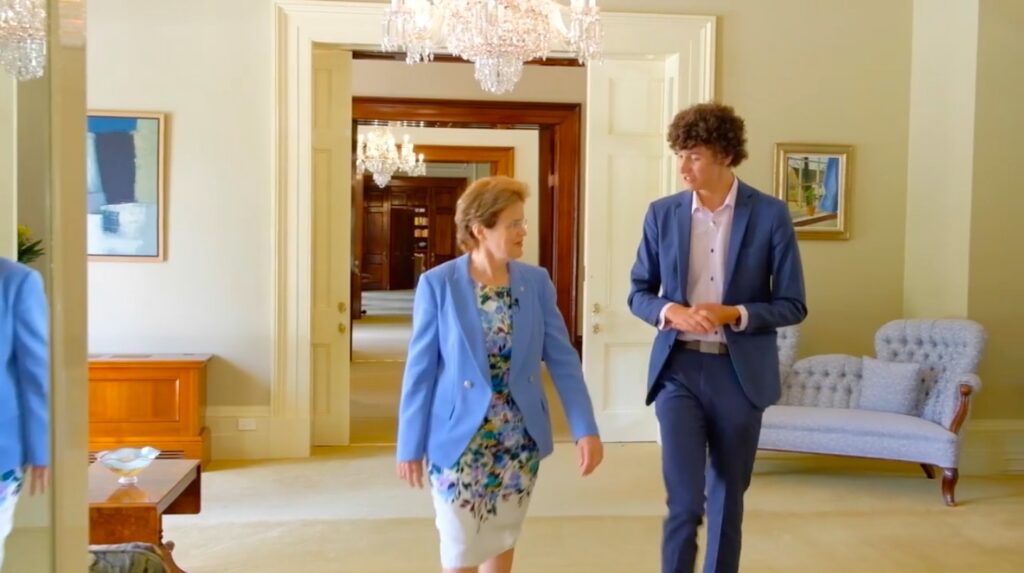 Ethan meets the Governor of South Australia