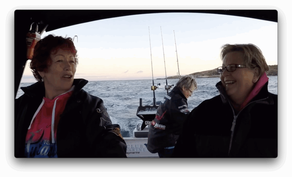 Rose’s first fishing lesson